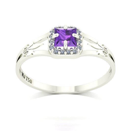 Anel de Formatura de Letras Small Square Ouro 18k