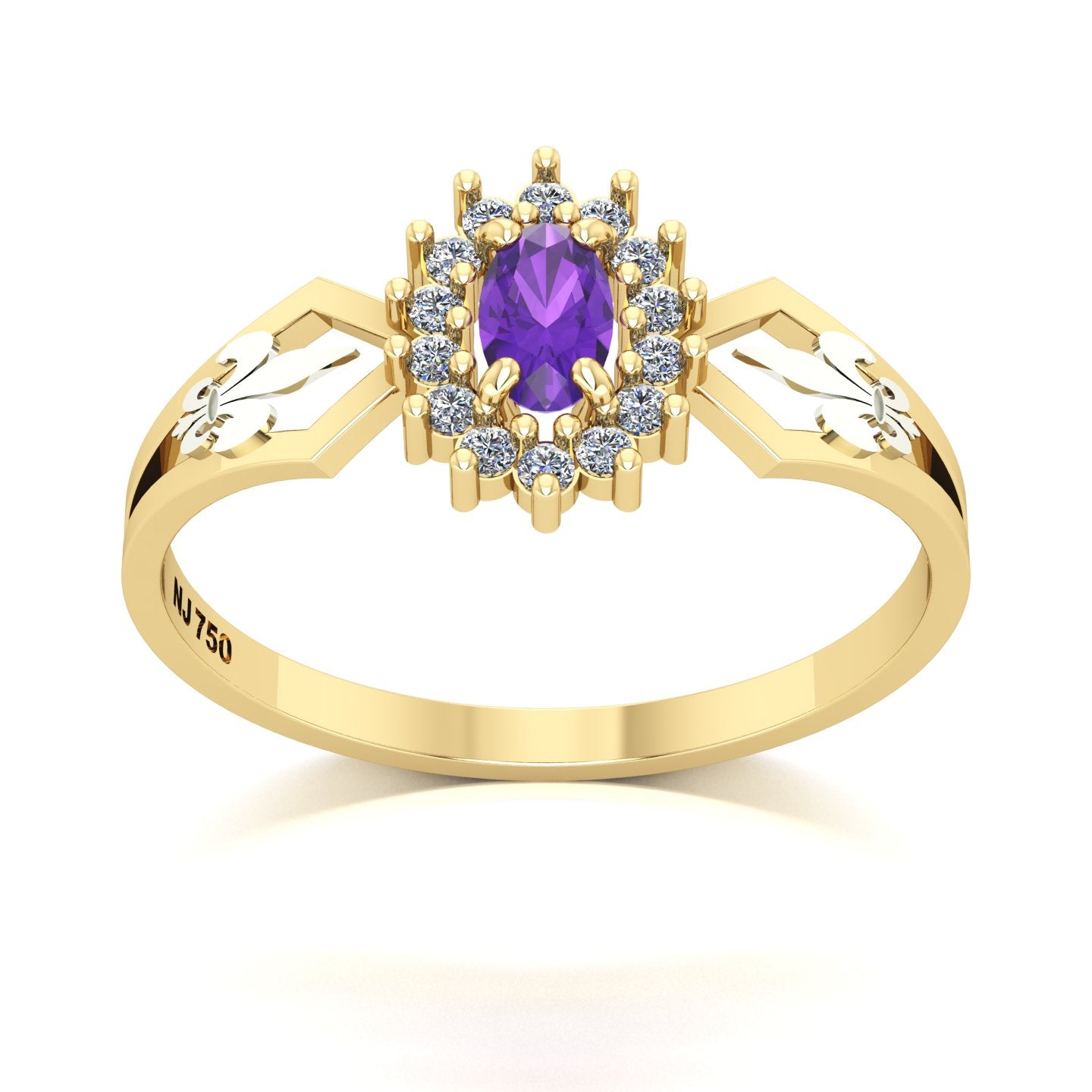 Anel de Formatura de Letras Lovely IV Ouro 18k