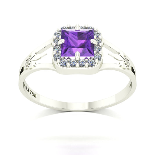 Anel de Formatura de Letras Big Square Ouro 18k