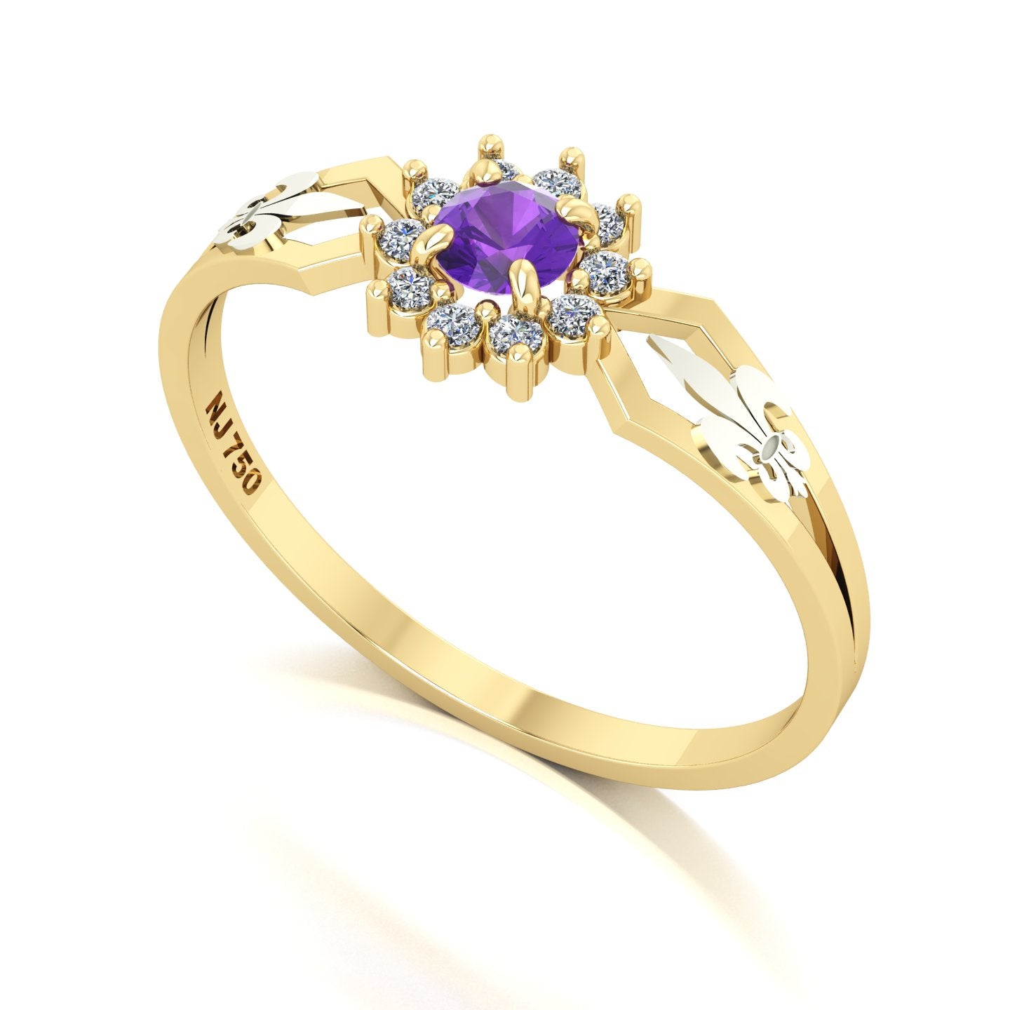 Anel de Formatura de Letras Lovely II Ouro 18k