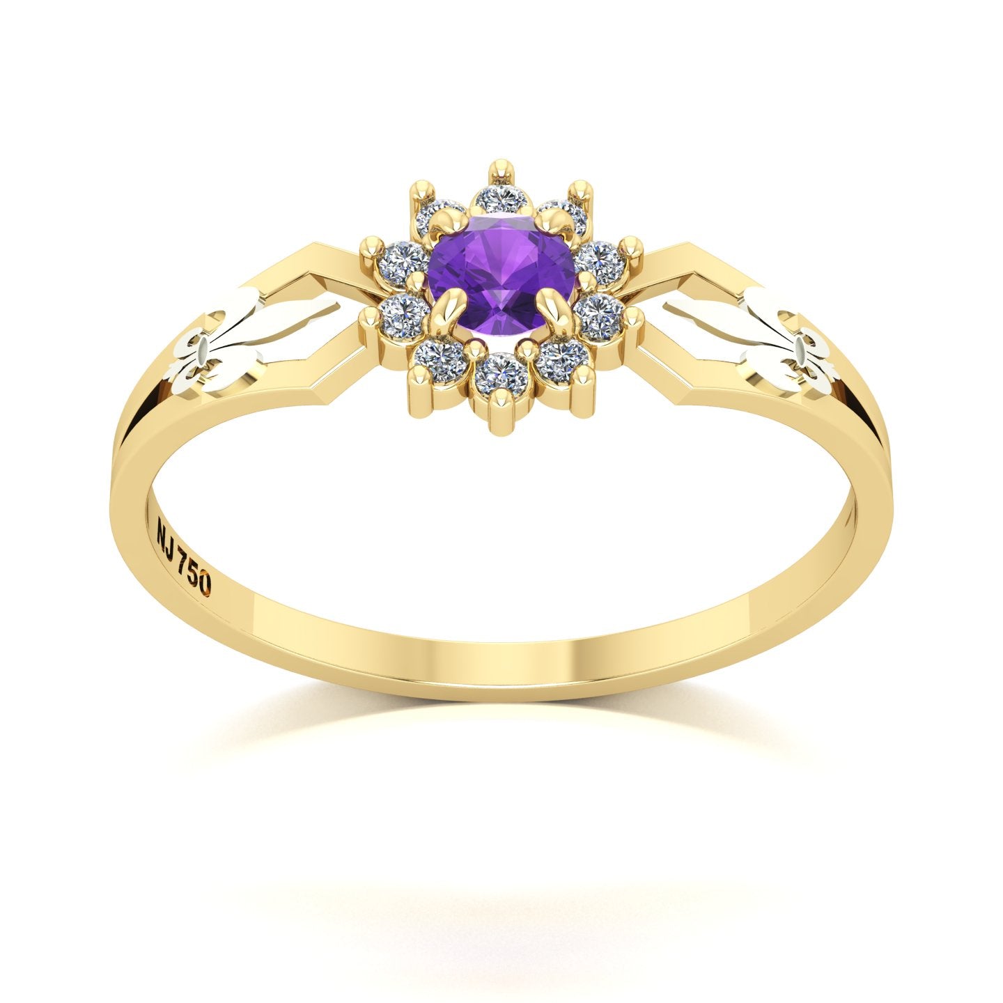 Anel de Formatura de Letras Lovely II Ouro 18k