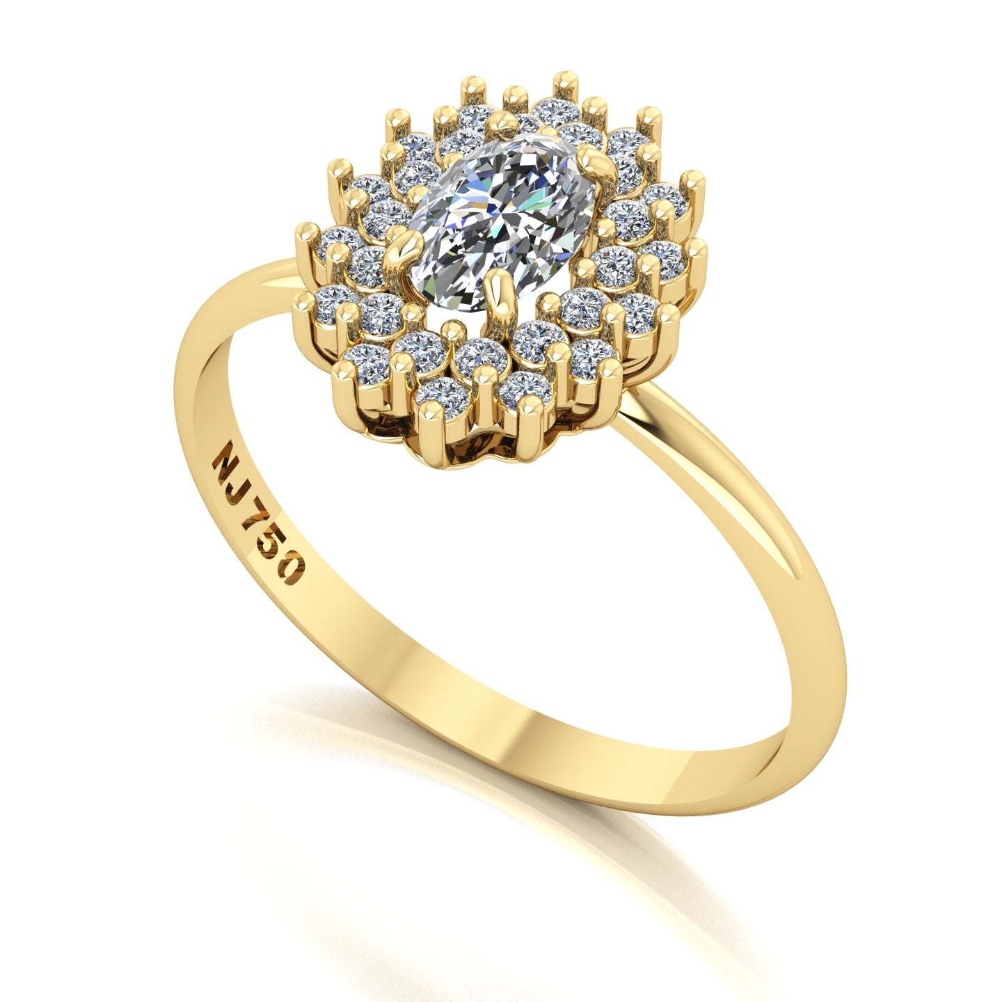 Anel de Noivado Radiant Ouro 18k