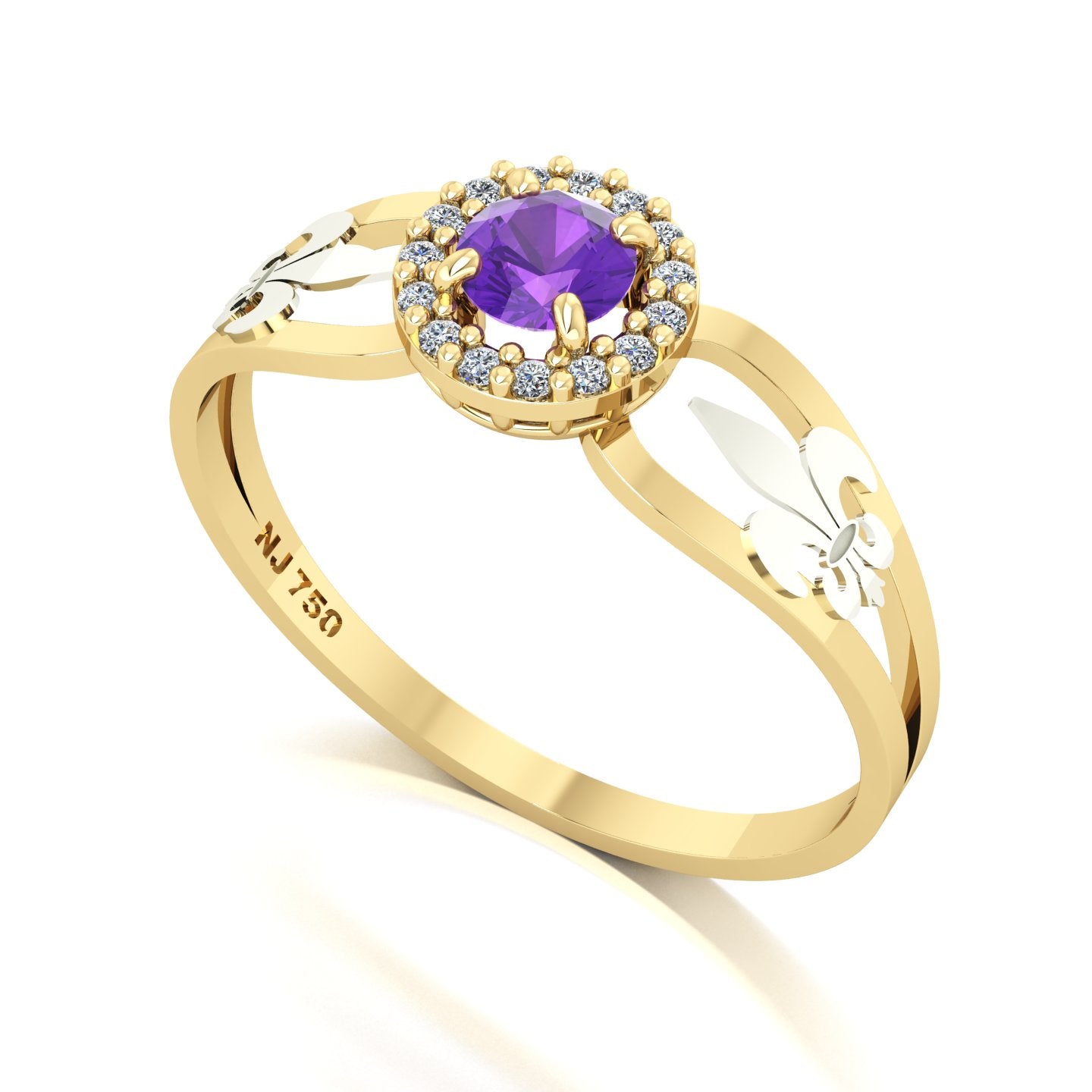 Anel de Formatura de Letras Shiny Ouro 18k