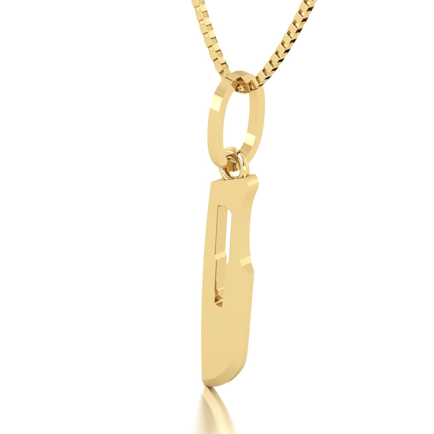 Pingente Lamina Bisturi em Ouro 18k