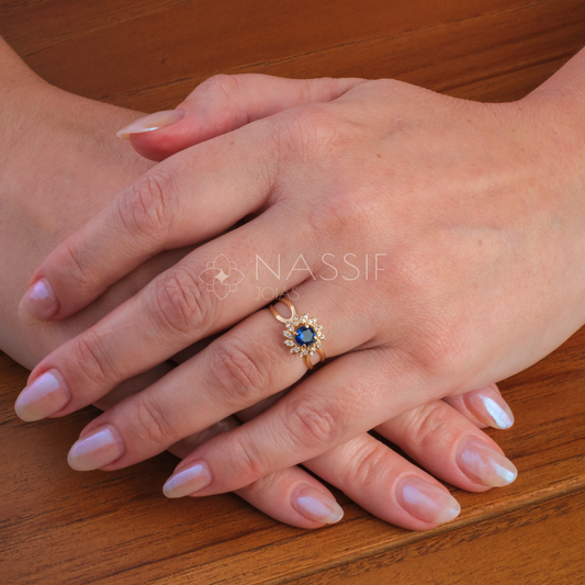 Anel de Formatura de Recursos Humanos Magnus Flos II Ouro 18k