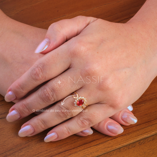 Anel de Formatura de Direito Magnus Flos Ouro 18k