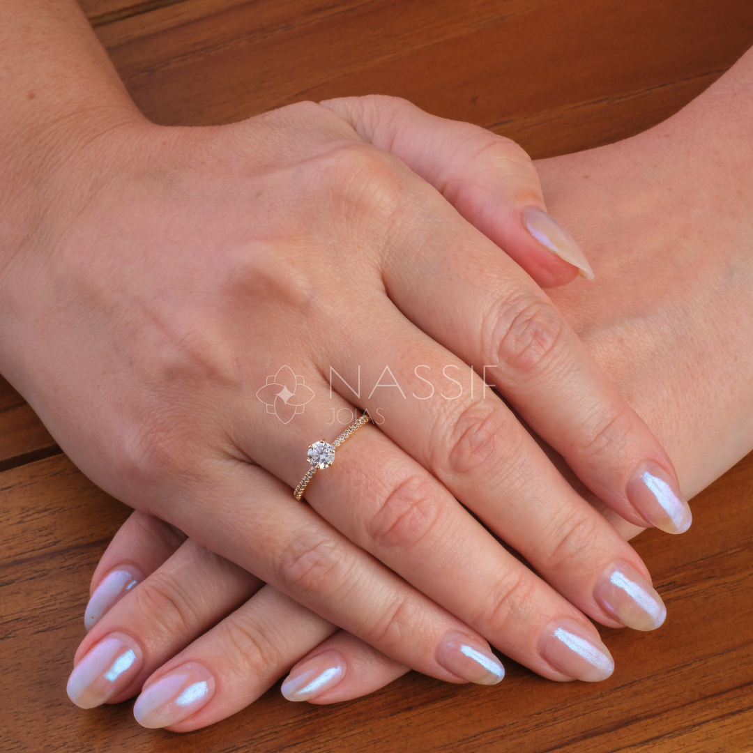 Anel de Noivado Elysian Ouro 18k