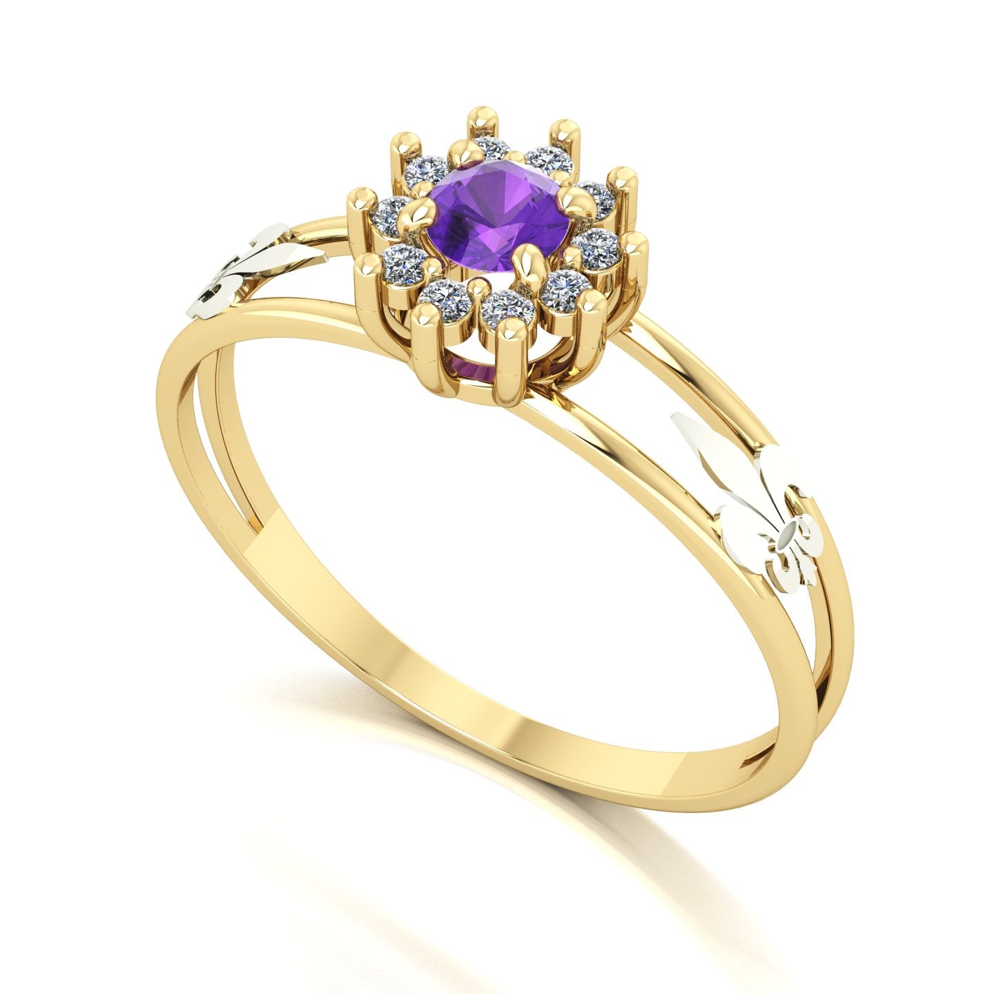 Anel de Formatura Letras Crown Ouro 18k