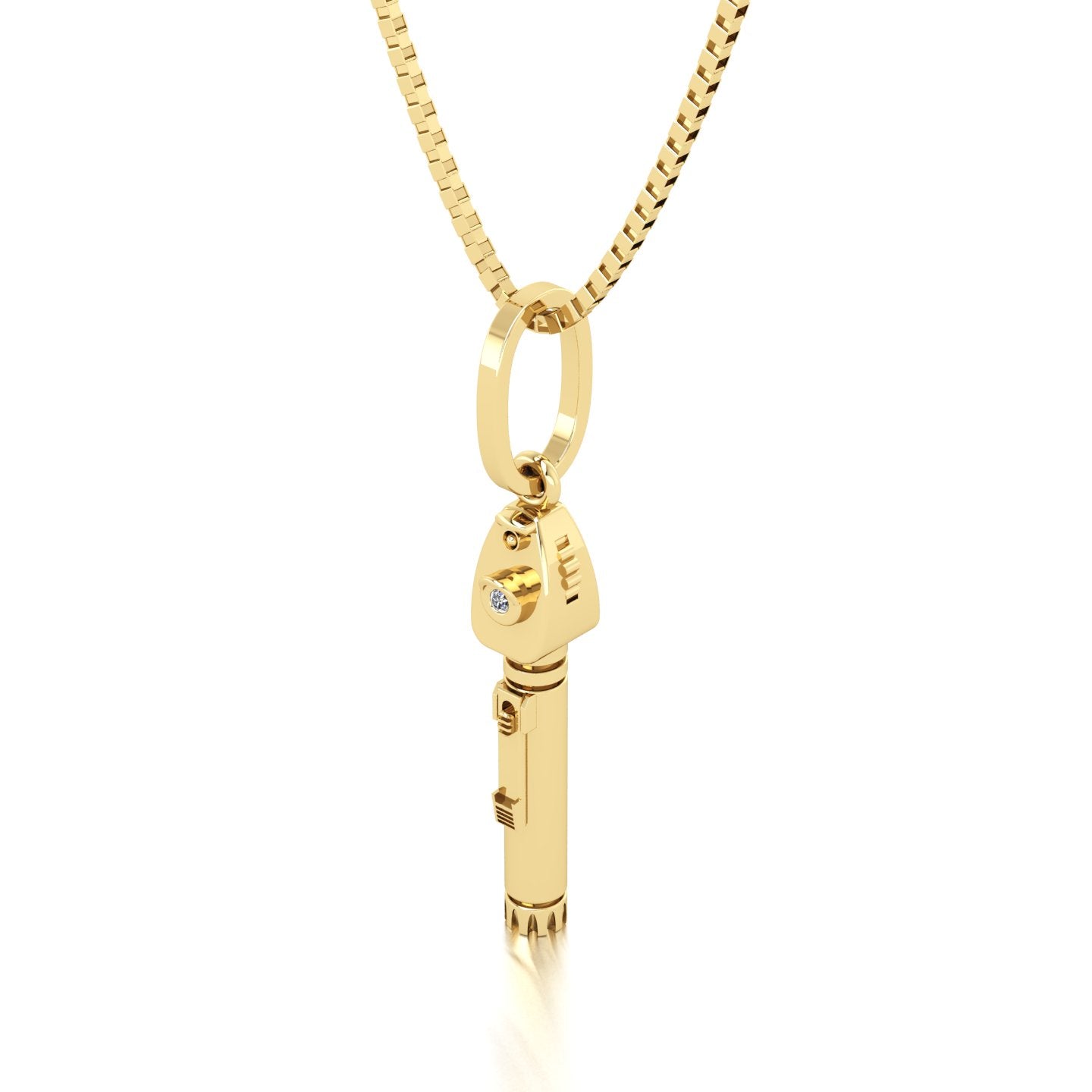 Pingente de Oftalmoscópio 15mm Ouro 18k
