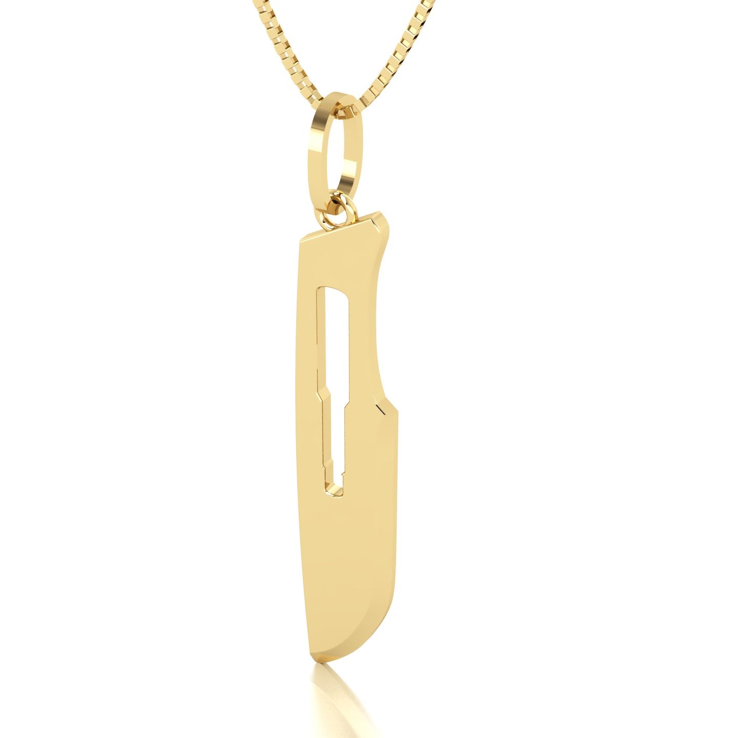 Pingente Lamina Bisturi em Ouro 18k