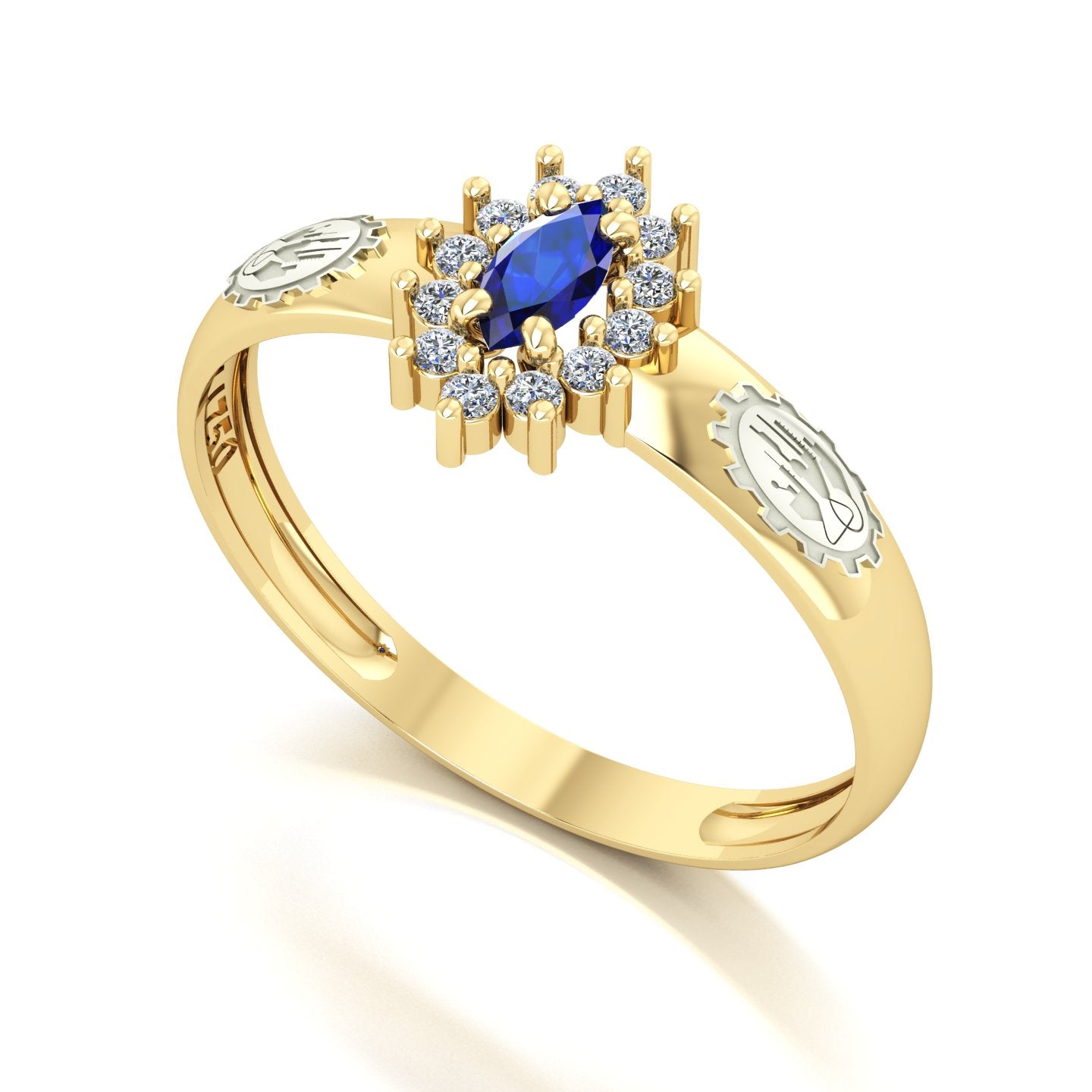 Anel de Formatura de Engenharia Química Evermore III Ouro 18k