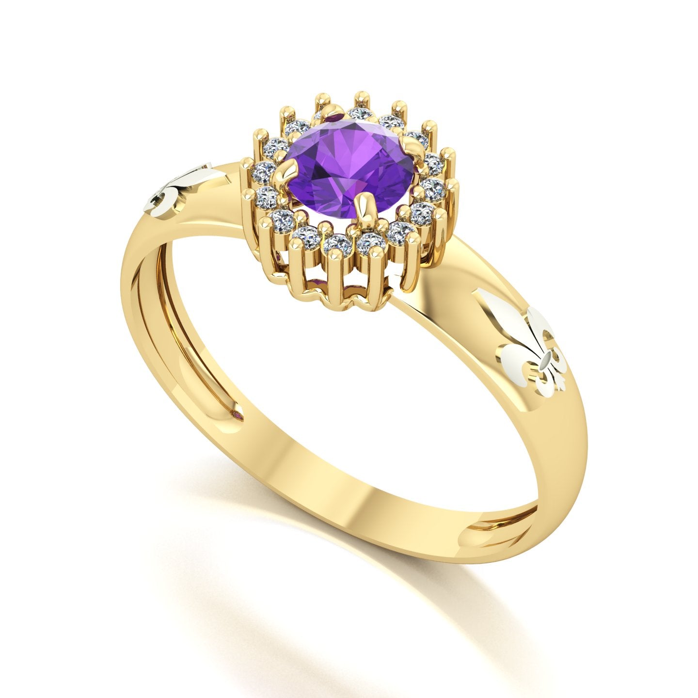 Anel de Formatura de Letras Majestic Ouro 18k