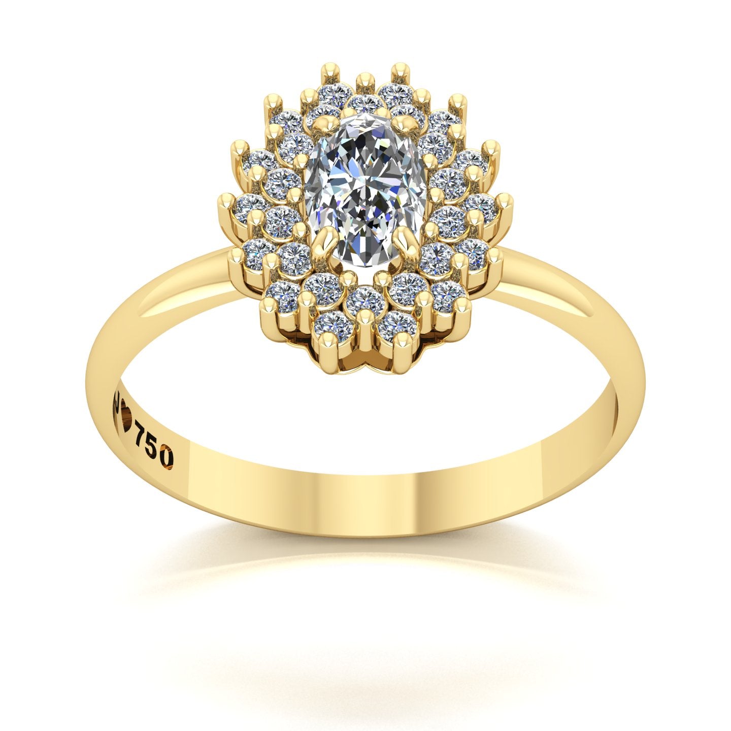Anel de Noivado Radiant Ouro 18k