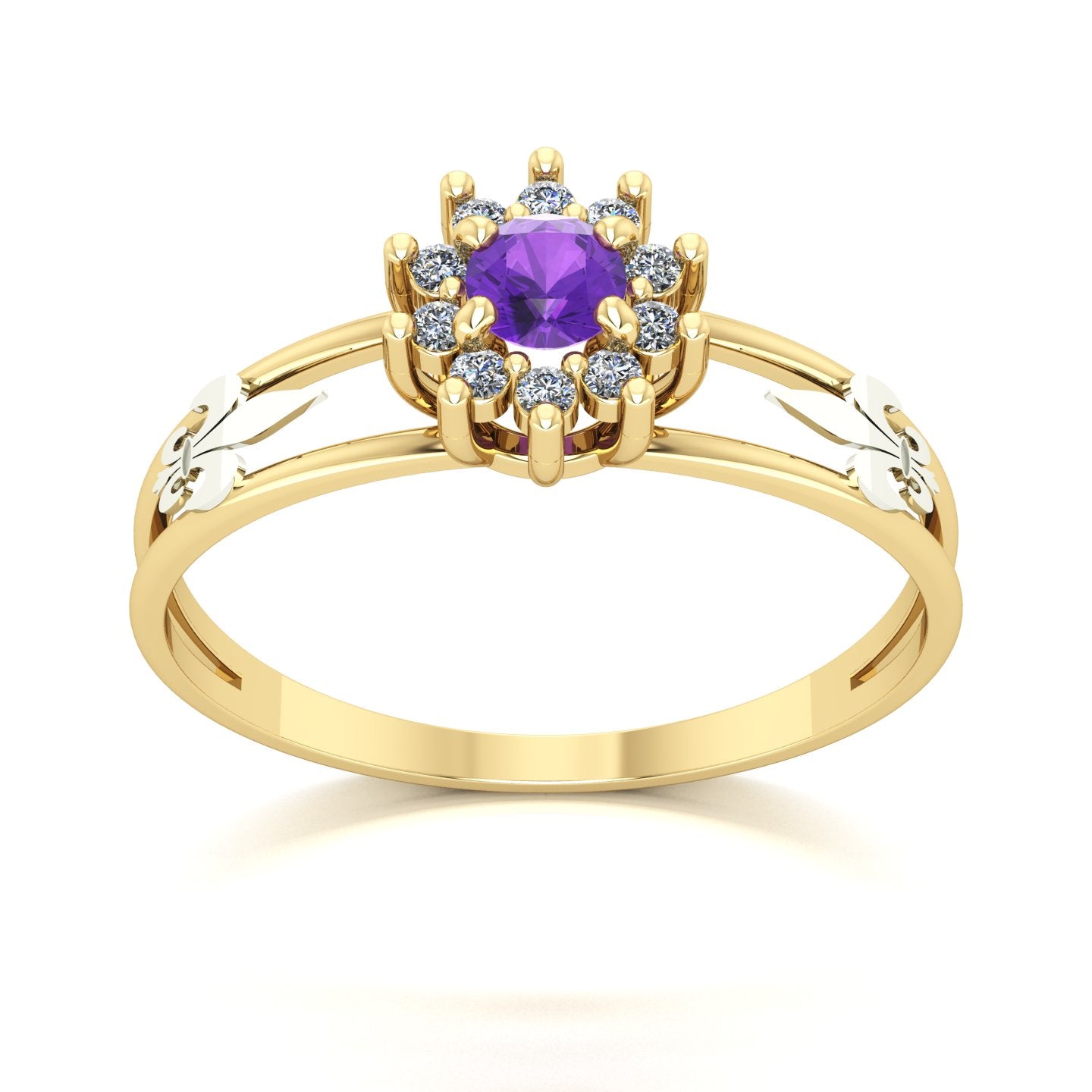 Anel de Formatura Letras Crown Ouro 18k