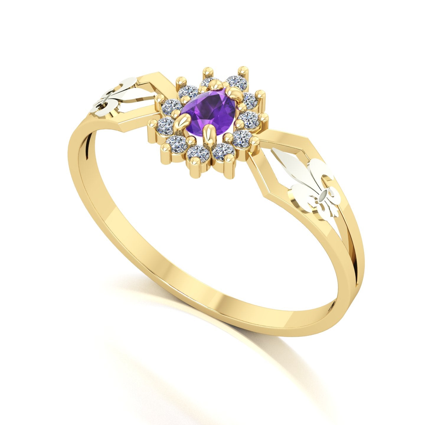 Anel de Formatura de Letras Lovely III Ouro 18k