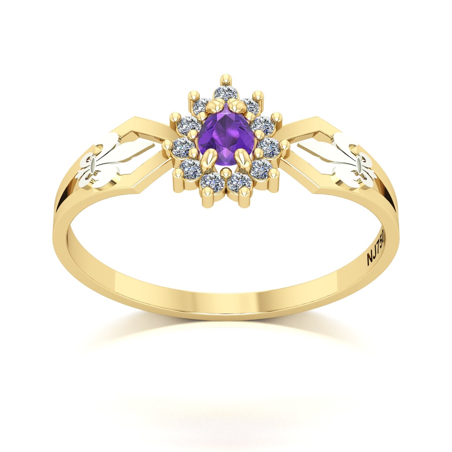 Anel de Formatura de Letras Lovely III Ouro 18k