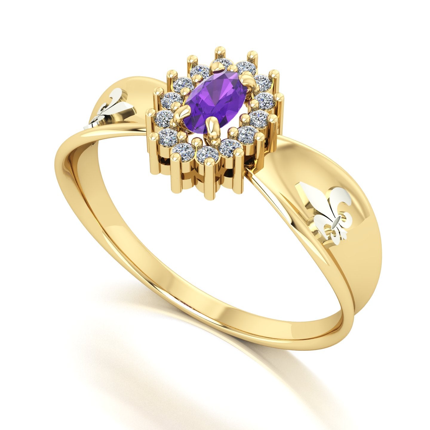 Anel de Formatura de Letras Sovereign Ouro 18k