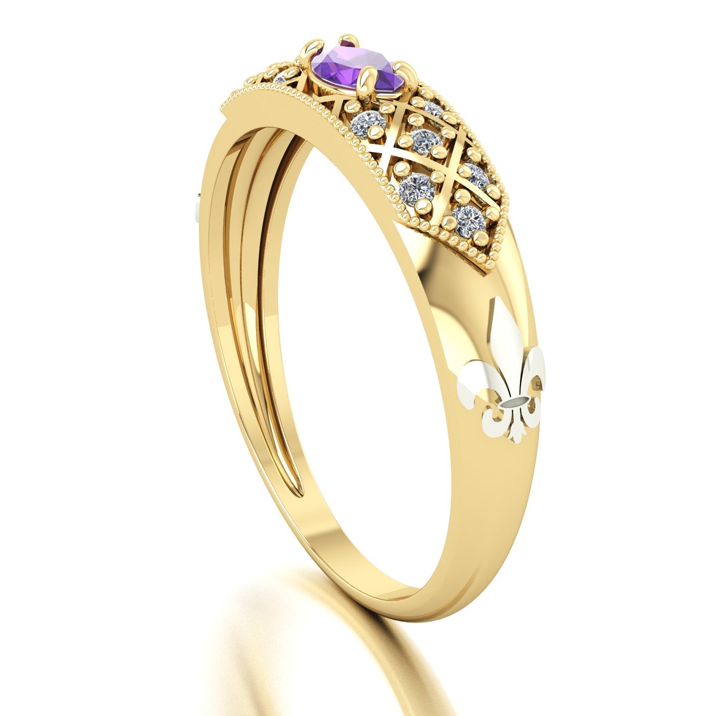 Anel de Formatura de Letras Classic Ouro 18k