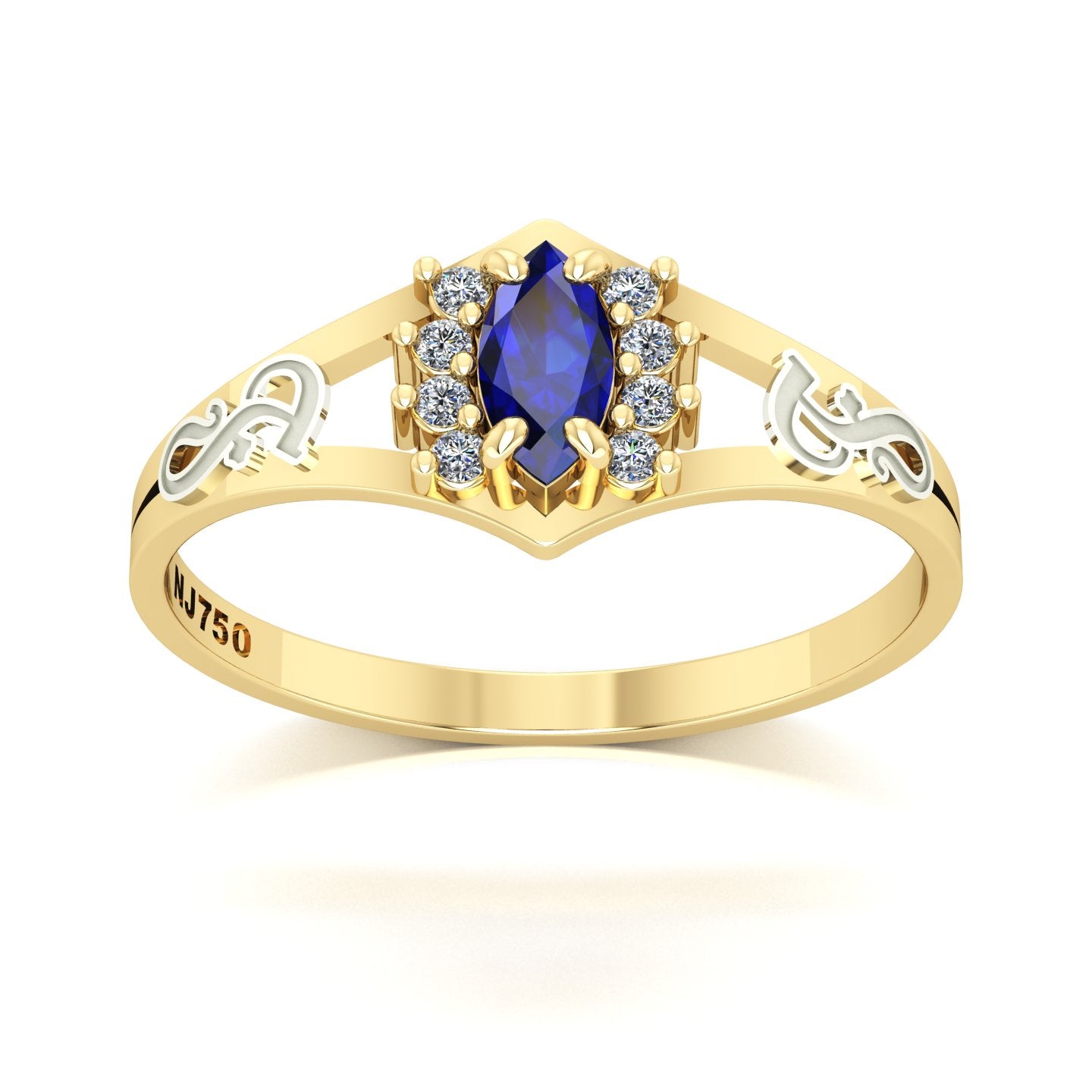 Anel de Formatura Fonoaudiologia Virtus Ouro 18k