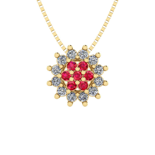 Pingentes Flower em Ouro 18k