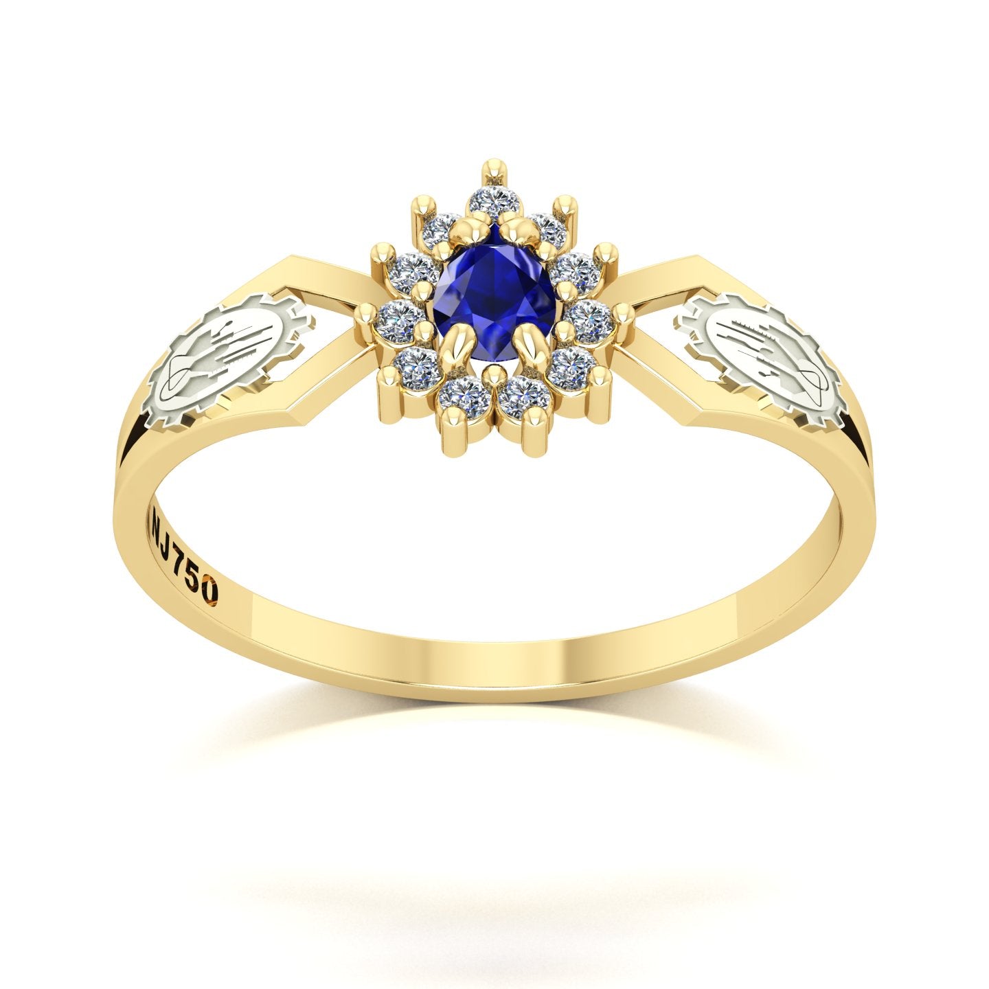 Anel de Formatura de Engenharia Química Lovely III Ouro 18k