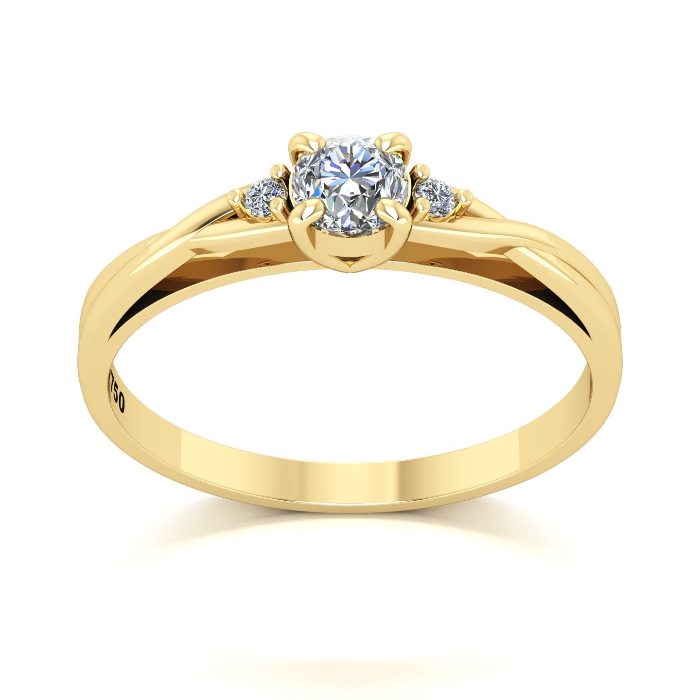 Anel de Noivado Harmony II Ouro 18k
