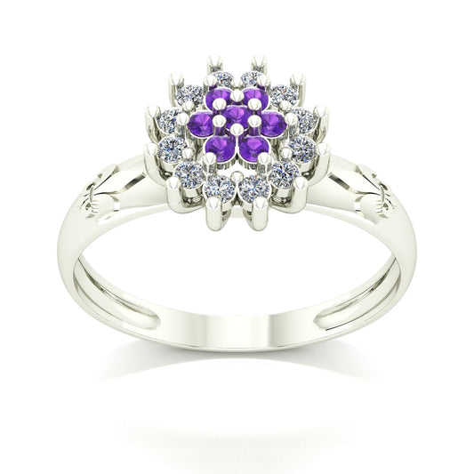 Anel de Formatura de Letras Flower Ouro 18k