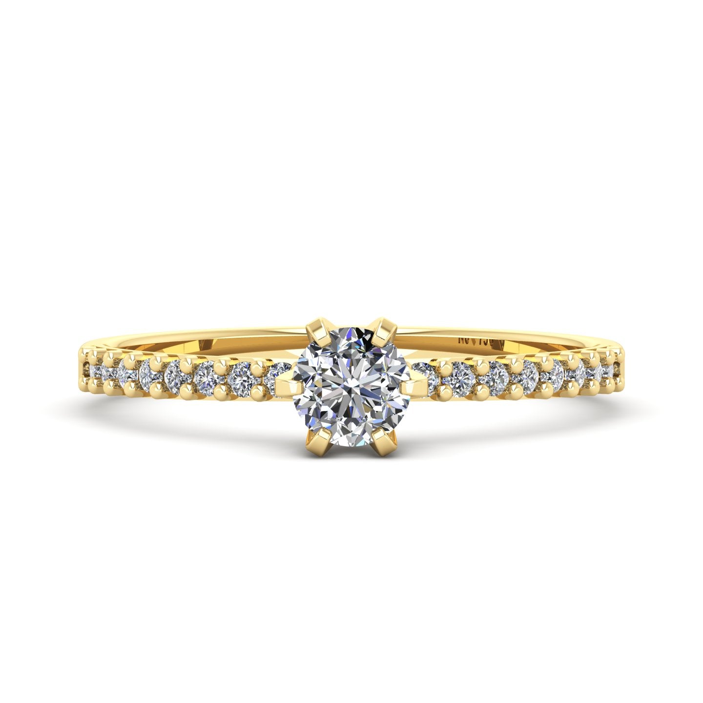 Anel de Noivado Elysian II Ouro 18k