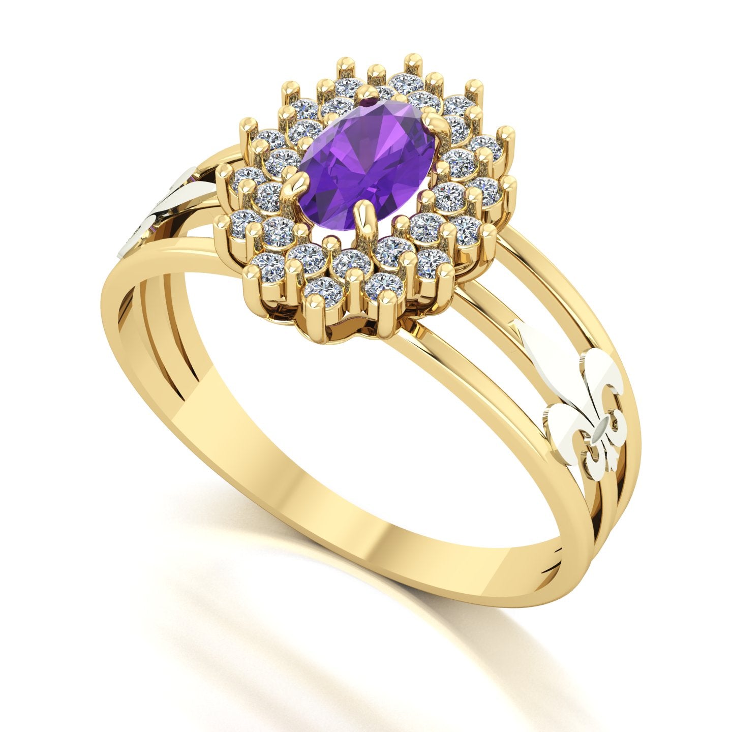 Anel de Formatura de Letras Bright Ouro 18k