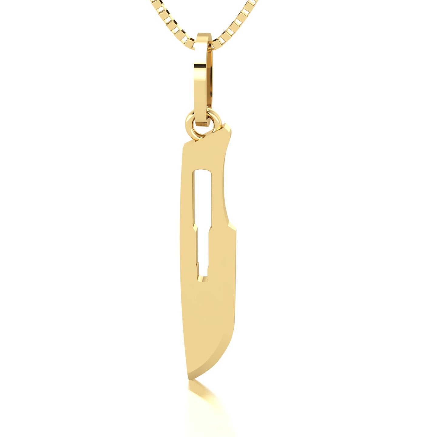 Pingente Lamina Bisturi em Ouro 18k