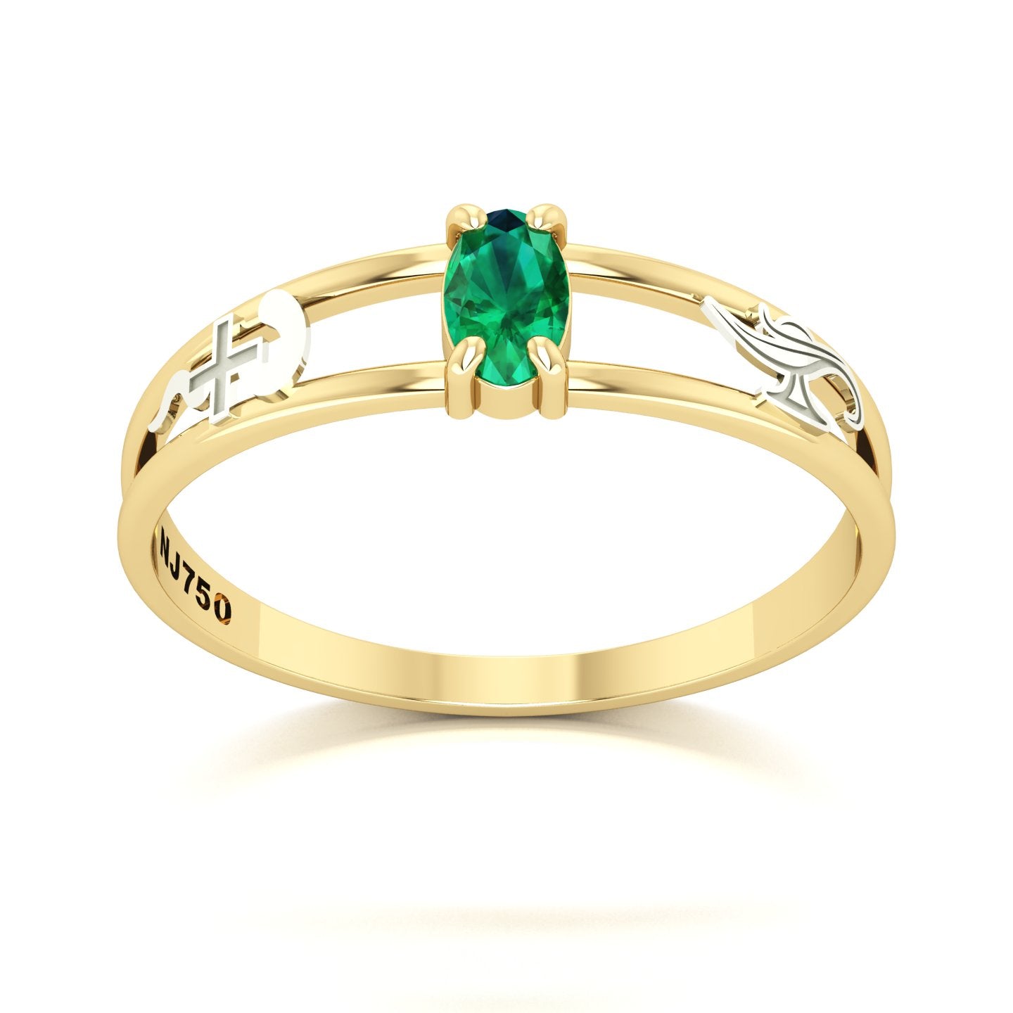 Anel de Formatura de Enfermagem Nexus III Ouro 18k