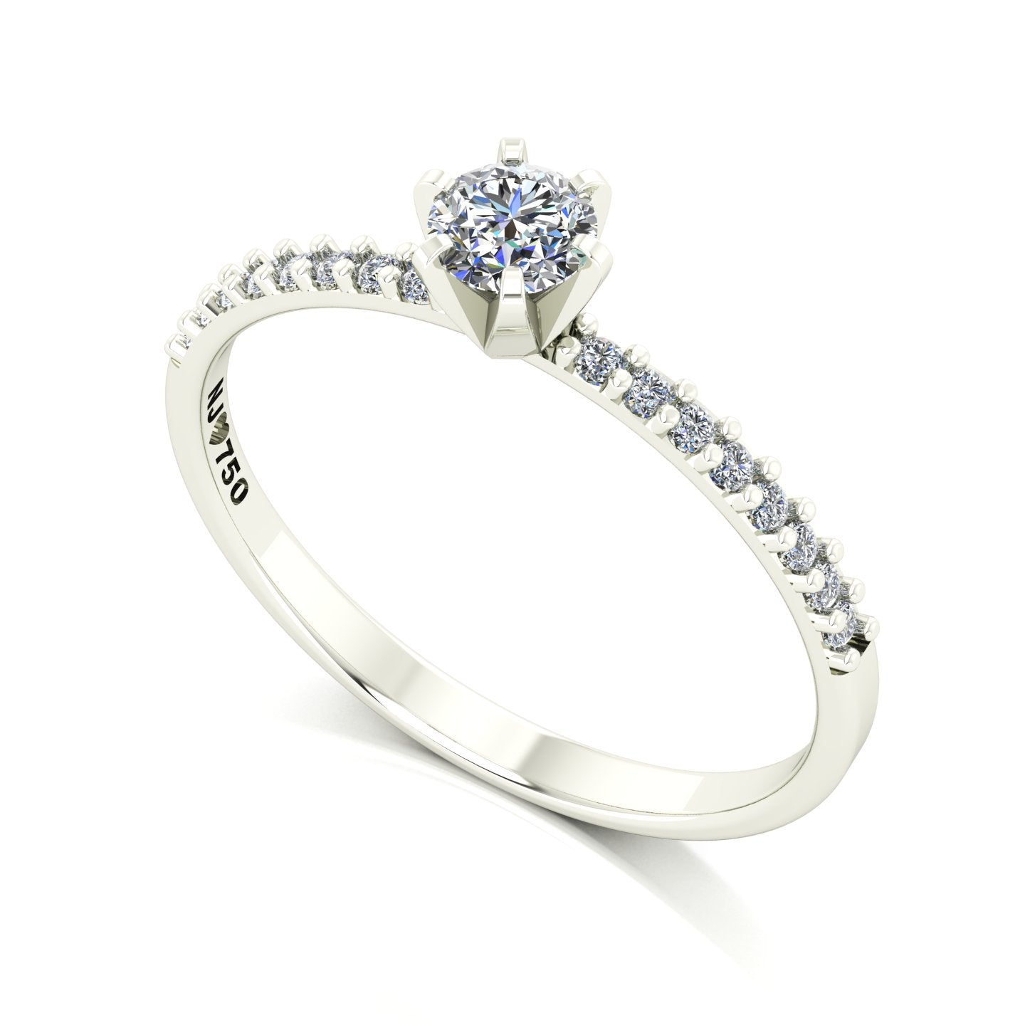 Anel de Noivado Elysian II Ouro 18k