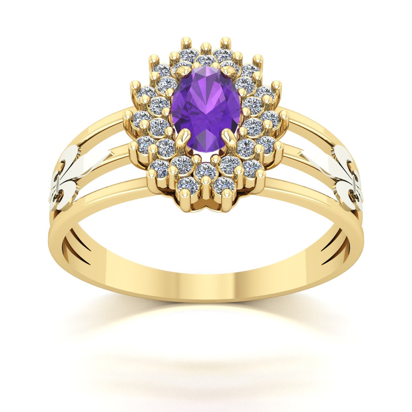 Anel de Formatura de Letras Bright Ouro 18k