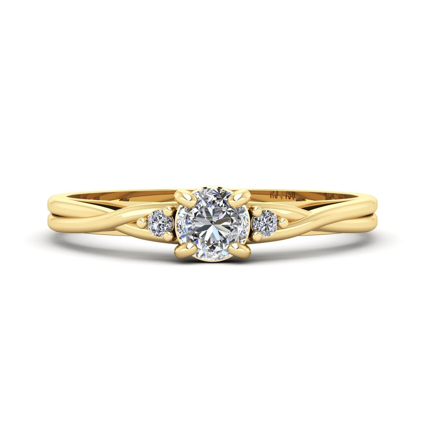 Anel de Noivado Harmony II Ouro 18k