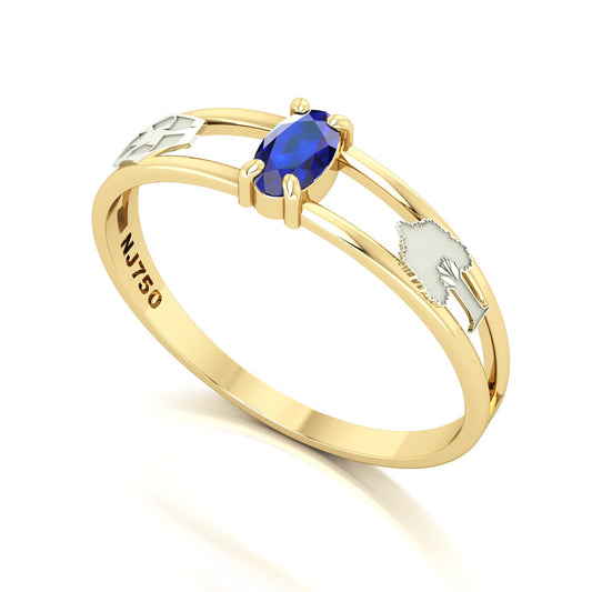 Anel de Formatura de Engenharia Ambiental Nexus III Ouro 18k