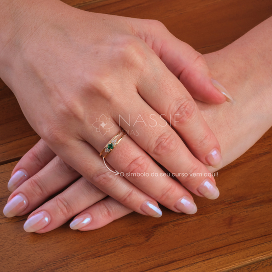 Anel de Formatura de Estética Eternus IV Ouro 18k