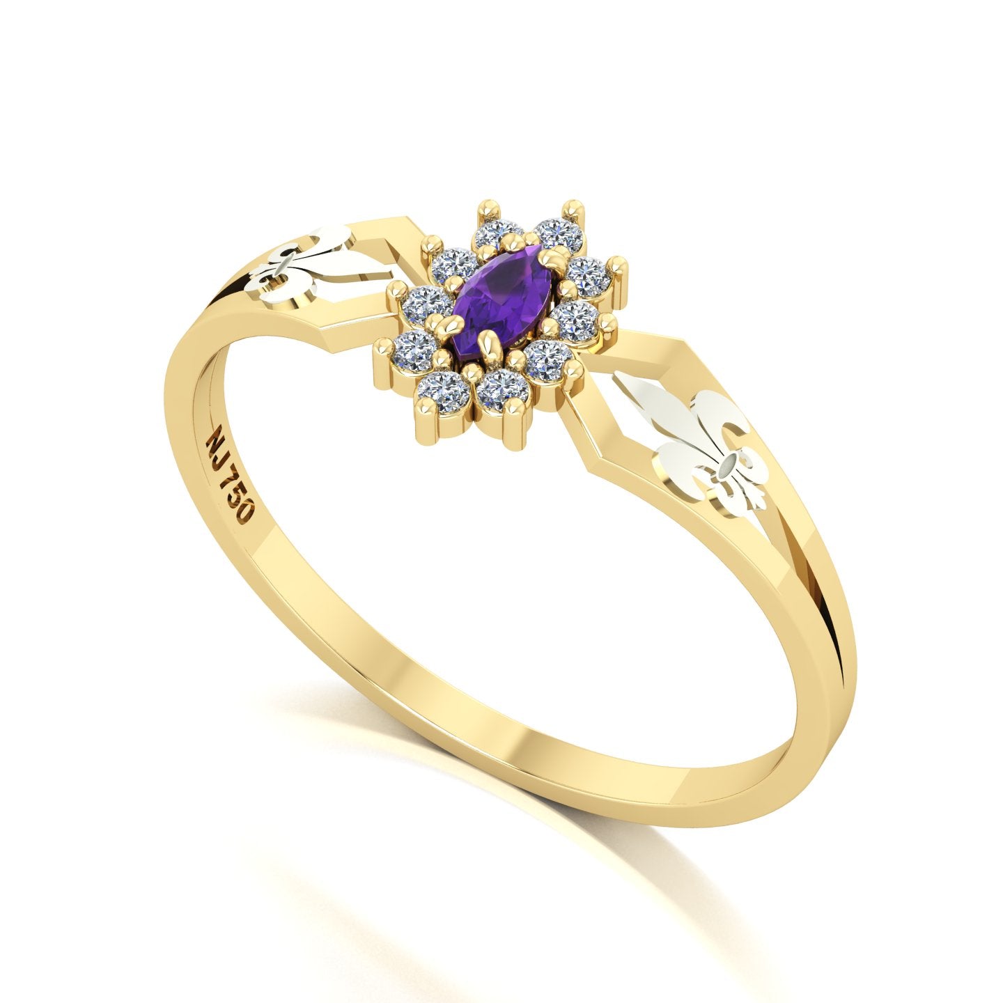 Anel de Formatura de Letras Lovely Ouro 18k