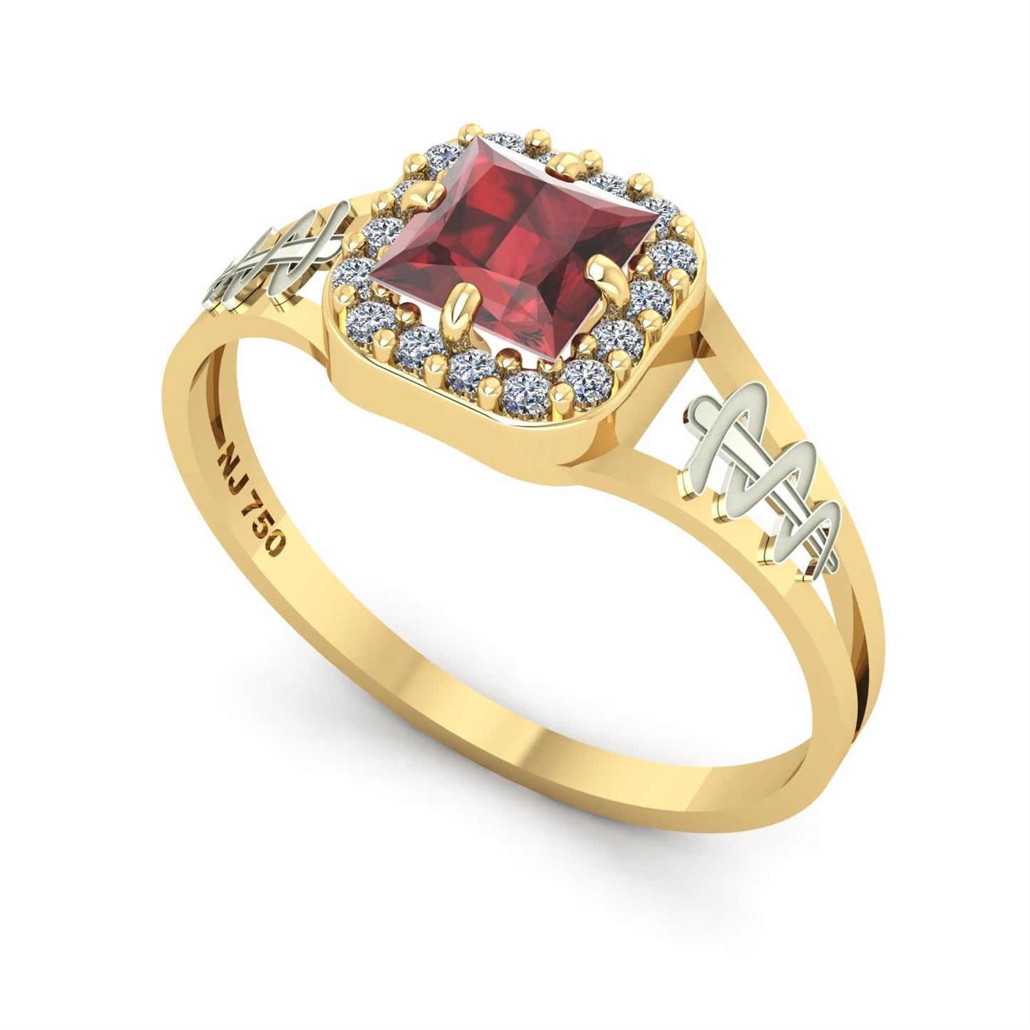 Anel de Formatura de Odontologia Big Square Ouro 18k