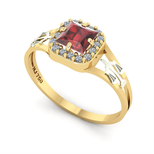 Anel de Formatura de Direito Big Square Ouro 18k