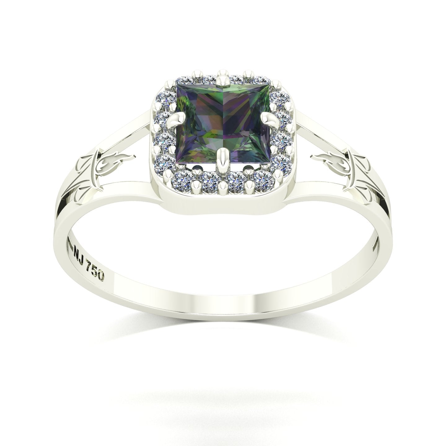 Anel de Formatura de Serviço Social Big Square Ouro 18k