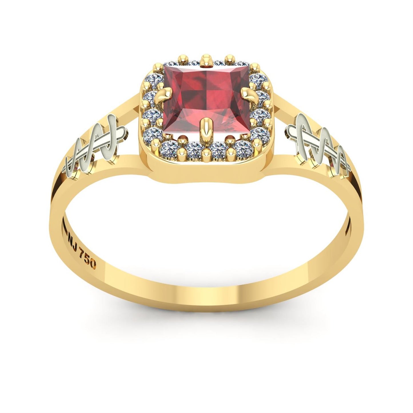 Anel de Formatura de Odontologia Big Square Ouro 18k