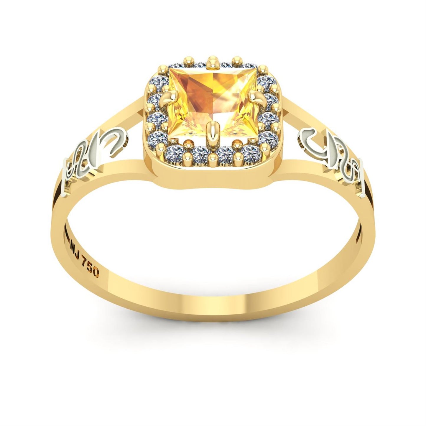 Anel de Formatura de Farmácia Big Square Ouro 18k