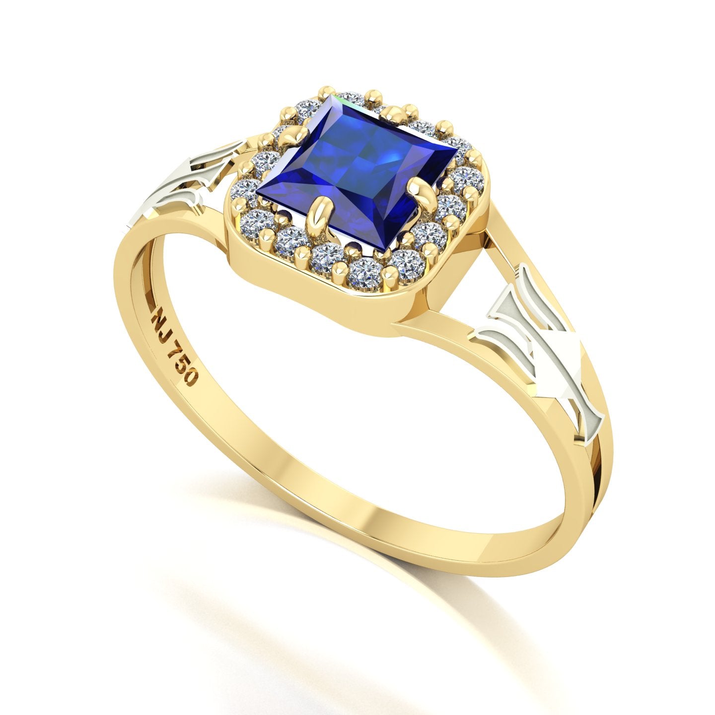 Anel de Formatura de Recursos Humanos Big Square Ouro 18k