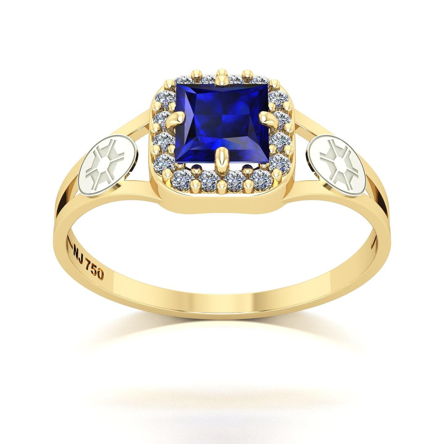 Anel de Formatura de Eng. Agronômica Big Square Ouro 18k