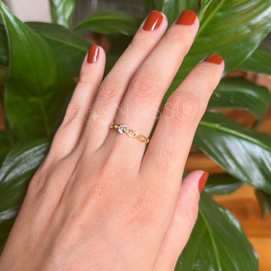 Anel de Formatura de Biologia DNA II Ouro 18k