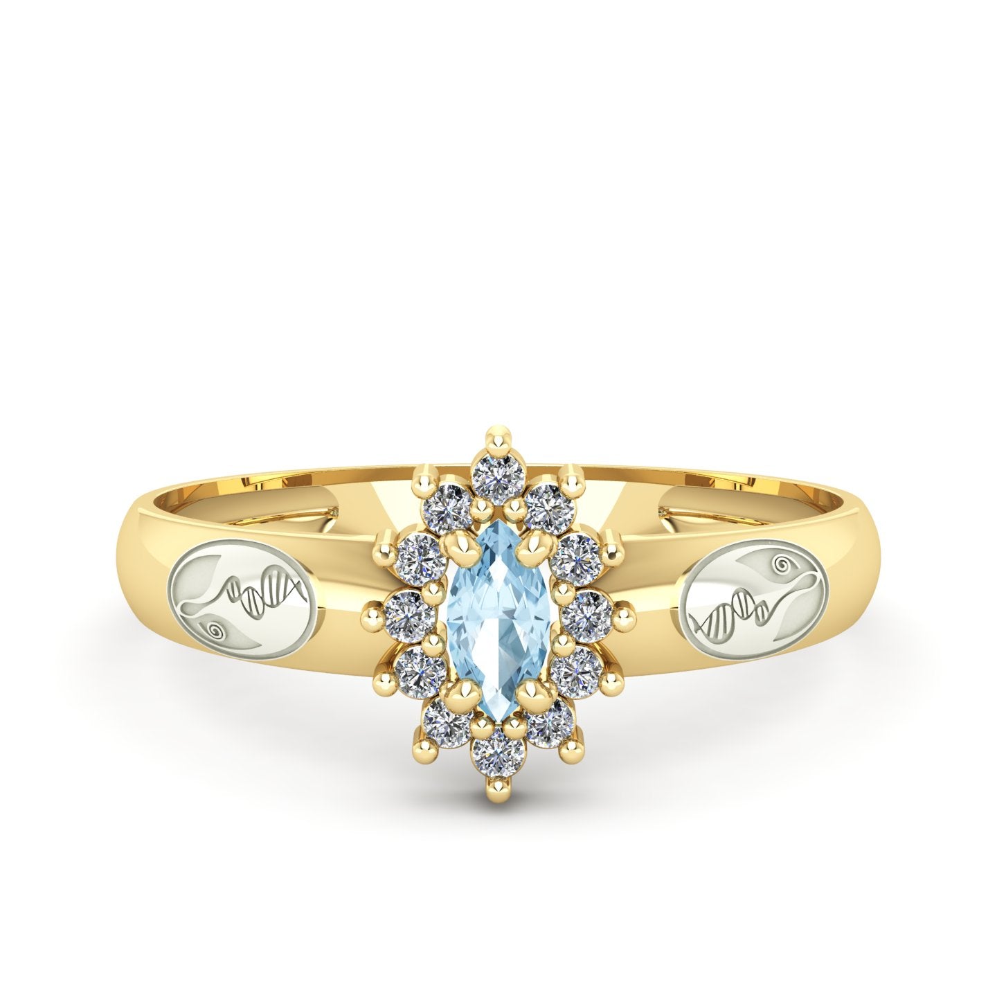 Anel de Formatura de Biologia Evermore III Ouro 18k