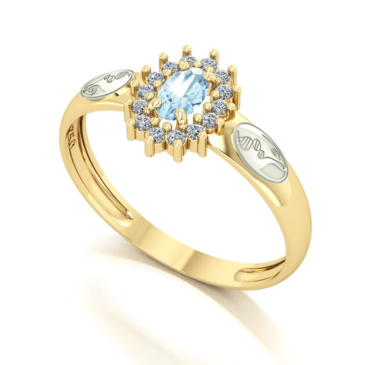 Anel de Formatura de Biologia Evermore II Ouro 18k