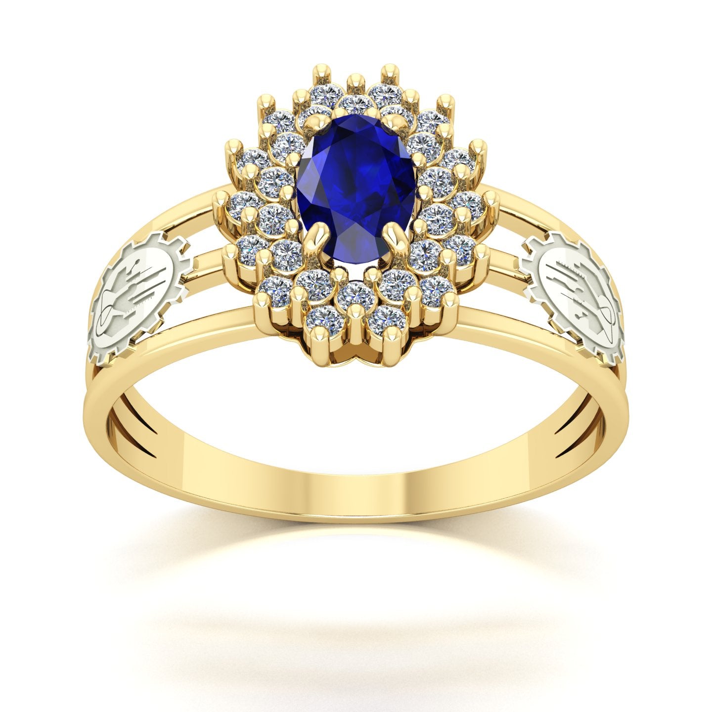 Anel de Formatura de Engenharia Química Bright Ouro 18k