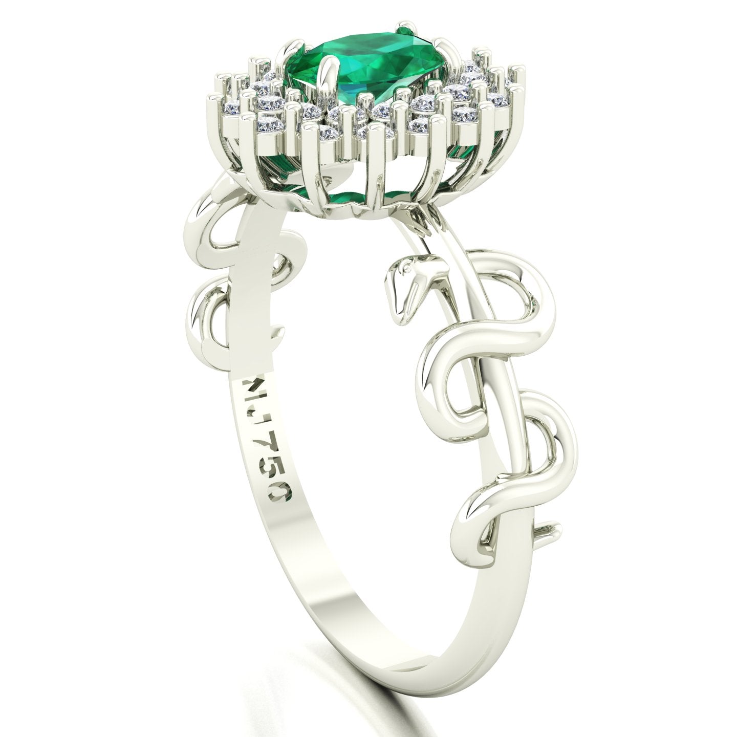 Anel de Formatura Bright Snakes Medicina Ouro 18k