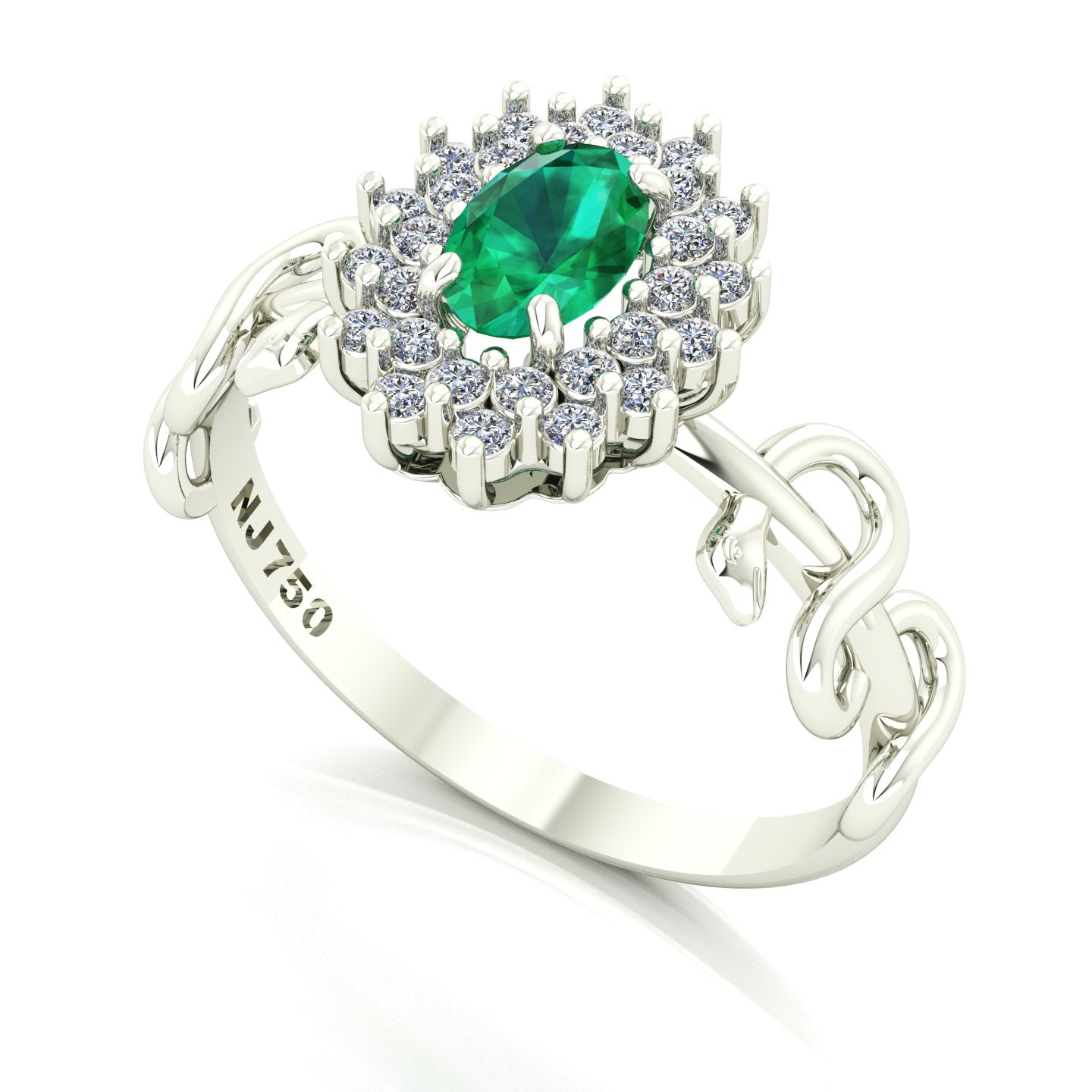 Anel de Formatura Bright Snakes Medicina Ouro 18k
